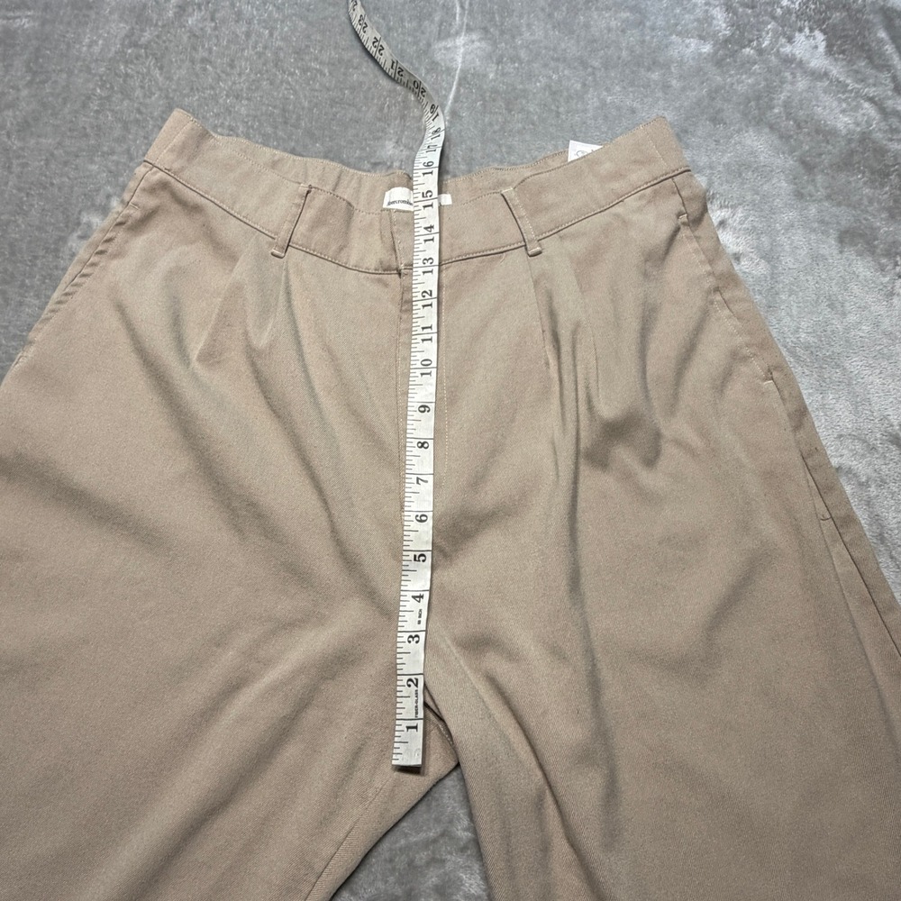 Abercrombie & Fitch Women Beige Wide Leg Pleated Dress Trousers Sz L Casual Chic - Picture 4 of 16